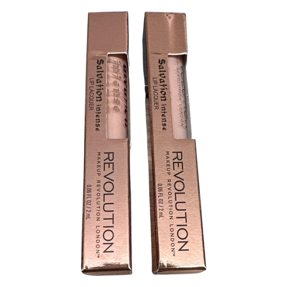 Makeup Revolution Salvation Intense Lip Lacquer x2 More Than I Could Give Nude